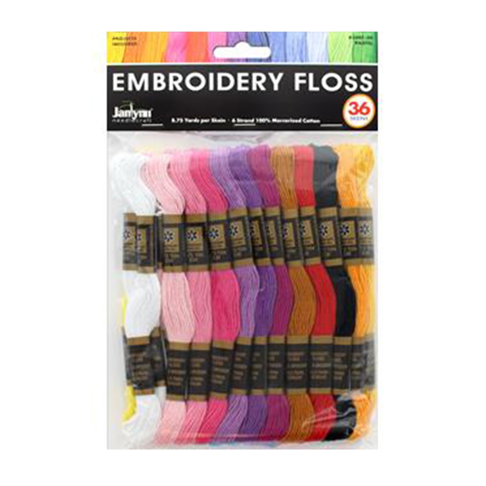 Craft Embellishments, Art & School, Janlynn, Embroidery floss, 36 piece, Pastel, 2258